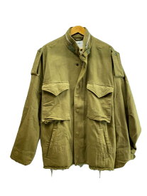 【中古】doublet◆22SS/SILK TWILL MILITARY BLOUSON/S/コットン/KHK/22SS15BL134【メンズウェア】