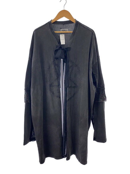 【中古】KIDILL◆カーディガン(薄手)/FREE/コットン/BLK/KL815//【レディースウェア】
