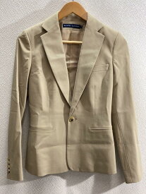 【中古】RALPH LAUREN◆90s/インパクト21/セットアップ/7/ウール/BEG//【レディースウェア】