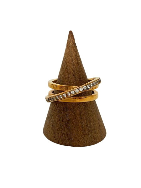 【中古】PANDORA◆Crossover Pave Triple Band Ring/リング/ALE MET 50/9号【服飾雑貨他】