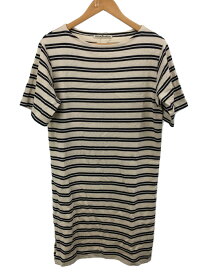 【中古】Acne Studios(Acne)◆半袖ワンピース/XS/コットン/BEG/ボーダー/DODORA STRIPES PSS17【レディースウェア】