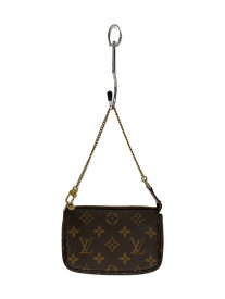 【中古】LOUIS VUITTON◆ポーチ/レザー/BRW/ブラウン/総柄/M58009【バッグ】