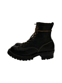 【中古】WESCO◆レースアップブーツ/US7.5/BLK/レザー【シューズ】