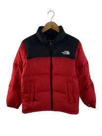 【中古】THE NORTH FACE◆ヌプシ/ダウンジャケット/ブルゾン/150cm/ナイロン/RED/NDJ91758【キッズ】