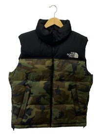 【中古】THE NORTH FACE◆ダウンベスト/L/ナイロン/カモフラ/カーキ/ND92233【メンズウェア】