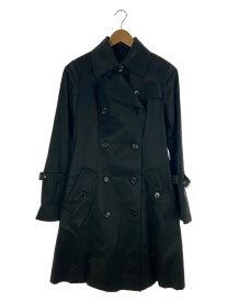 【中古】BURBERRY BLUE LABEL◆トレンチコート/40/コットン/ブラック /FRF05-629-09【レディースウェア】