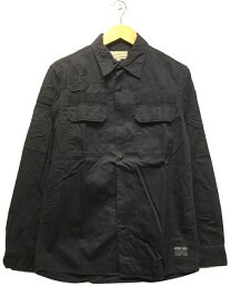 【中古】AVIREX◆長袖シャツ/M/コットン/BLK/6155161【メンズウェア】