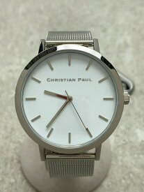 【中古】CHRISTIAN PAUL◆クォーツ腕時計/アナログ/GRY/1554-1218-08209【服飾雑貨他】