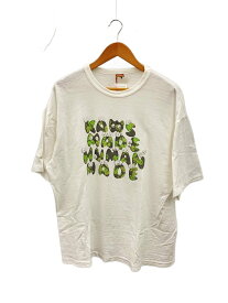 【中古】HUMAN MADE◆×KAWS/GRAPHIC T-SHIRT/Tシャツ/XXL/コットン/WHT【メンズウェア】