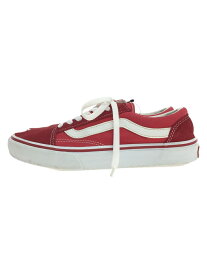 【中古】VANS◆VANS バンズ/ローカットスニーカー/24cm/RED/V36CL+【シューズ】