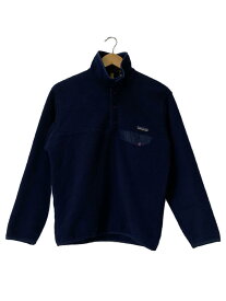 【中古】patagonia◆シンチラ・スナップT・プルオーバー_ブラック/S/ポリエステル/NVY【メンズウェア】