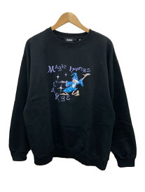 【中古】X-LARGE◆MAGIC HAPPENS CREWNECK SWEATSHIスウェット/L/コットン/BLK/101234012018【メンズウェア】