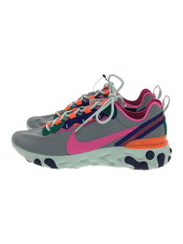 【中古】NIKE◆REACT ELEMENT 55/リアクトエレメント/グレー/BQ2728-006/27cm/GRY【シューズ】