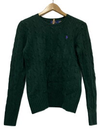 【中古】POLO RALPH LAUREN◆21SS/WOOL CASHMERE BLEND LS SWEAT/ケーブルニット/セーター/S/ウール//【レディースウェア】