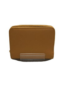 【中古】SAINT LAURENT◆COMPACT ZIP WALLET/財布/レザー/YLW/メンズ【服飾雑貨他】