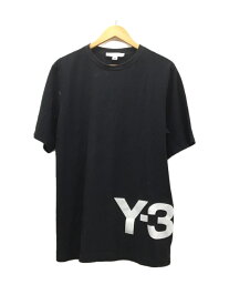 【中古】Y-3◆CH1 SHORT SLEEVE LARGE LOGO TEE/M/コットン/ブラック/HG6093【メンズウェア】