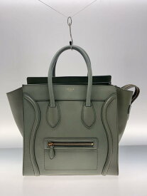 【中古】CELINE◆トートバッグ/レザー/KHK/無地/カーフスキン//【バッグ】