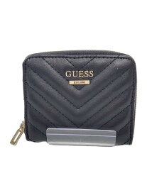 【中古】GUESS◆2つ折り財布/レザー/BLK/レディース/BQ663137//【服飾雑貨他】