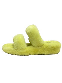 【中古】UGG australia◆サンダル/24cm/YLW/ファー【シューズ】