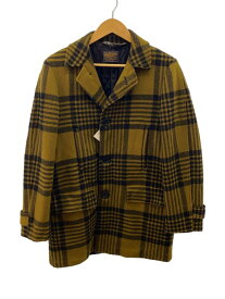 【中古】PENDLETON◆コート/--/ウール/YLW/チェック【メンズウェア】