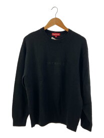【中古】Supreme◆セーター(厚手)/L/ウール/BLK/状態考慮/Pilled sweater【メンズウェア】