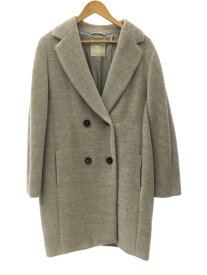 【中古】S Max Mara◆ウールアンゴラダブルブレストコート/38/アンゴラ/BEG/90861163【レディースウェア】