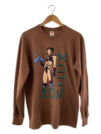 【中古】Supreme◆22ss/Aeon Flux L/S Tee/長袖Tシャツ/M/コットン/ブラウン【メンズウェア】