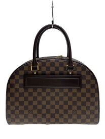 【中古】LOUIS VUITTON◆ノリータ_ダミエ・エベヌ_BRW/PVC/BRW【バッグ】