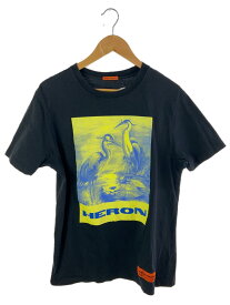 【中古】HERON PRESTON◆Tシャツ/M/コットン/BLK/無地/HMAA004F19760008/サギTシャツ【メンズウェア】