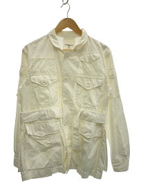 【中古】Engineered Garments◆ミリタリージャケット/S/コットン/ホワイト7/無地【メンズウェア】