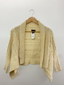 【中古】RALPH LAUREN◆カーディガン(厚手)/M/アクリル/クリーム/無地【レディースウェア】