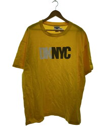 【中古】DKNY(DONNA KARAN NEW YORK)◆90s/Tシャツ/DKNYC/コットン/YLW/プリント/シングルステッチ/MADE IN USA【メンズウェア】