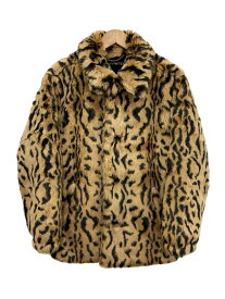 【中古】WACKO MARIA◆18FW/ジャケット/S/ポリエステル/LEOPARD FUR COACH JACKET(TYPE-/レオパード【メンズウェア】