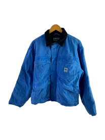 【中古】STUSSY◆WASHED CANVAS SHOP JACKET/カバーオール/S/コットン/BLU/115589【メンズウェア】