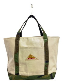 【中古】KELTY◆トートバッグ/--/WHT/CAMO TOTE/【バッグ】