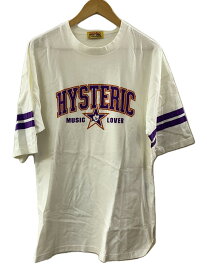 【中古】HYSTERIC GLAMOUR◆半袖ワンピース/FREE/コットン/ホワイト/01241CO01【レディースウェア】