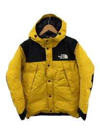 【中古】THE NORTH FACE◆MOUNTAIN DOWN JACKET_マウンテンダウンジャケット/M/ゴアテックス/YLW【メンズウェア】