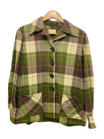 【中古】PENDLETON◆ジャケット/--/ウール/GRN/チェック【レディースウェア】