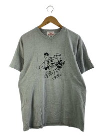 【中古】Battenwear◆Tシャツ/L/コットン/GRY/プリント/USA製【メンズウェア】