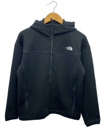 【中古】THE NORTH FACE◆MOUNTAIN TEKSWEATER HOODIE_マウンテンテックセーター フーディー/M/ポリエステル/BLK【メンズウェア】