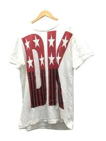 【中古】DKNY(DONNA KARAN NEW YORK)◆Tシャツ/L/コットン/ホワイト/USA製【メンズウェア】