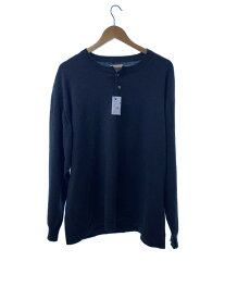 【中古】Steven Alan◆HENLEY NECK KNIT/カシミヤ混/2/コットン/BLK/無地/2103-014【メンズウェア】