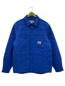 【中古】STUSSY◆キルティングジャケット/M/ナイロン/BLU/1110250【メンズウェア】