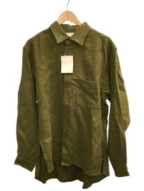 【中古】ANCELLM タグ付 22AW LINENSUEDE OVERSIZED LS SHIRT サイズ:1【メンズウェア】