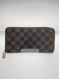 【中古】LOUIS VUITTON◆1)ジッピー・ウォレット_ダミエ・エベヌ_BRW/PVC/BRW/メンズ【服飾雑貨他】