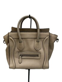 【中古】CELINE◆ショルダーバッグ/レザー/BEG【バッグ】