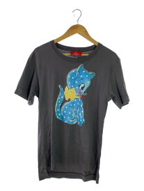 【中古】Vivienne Westwood RED LABEL◆SPOTTY CAT TEE/Tシャツ/M/コットン/GRY/16-12-301033【レディースウェア】