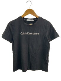 【中古】Calvin Klein◆Tシャツ/S/コットン/BLK/無地【メンズウェア】
