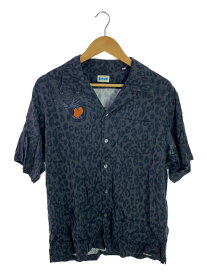 【中古】Schott◆半袖シャツ/--/レーヨン/GRY/レオパード/782-3123011【メンズウェア】