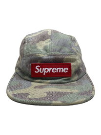 【中古】Supreme◆19SS/Washed Out Camo Camp Cap/キャップ/FREE/コットン/GRN/カモフラ/メンズ【服飾雑貨他】